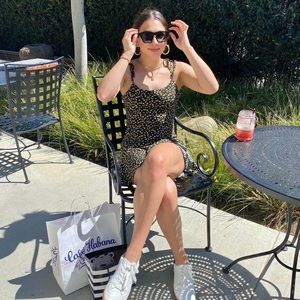 Black mini dress with lemons